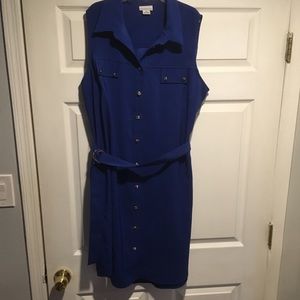 Liz Claiborne Sleeveless Blue Dress